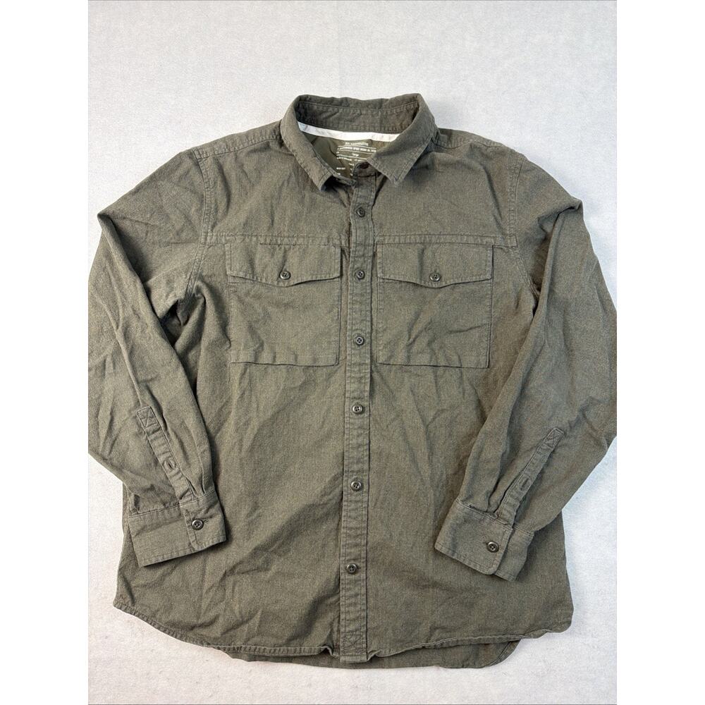 REI Cooperative Mens Lg Cotton Long Sleeve Button Down Shirt L Gorpcore Workwear